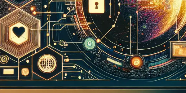 A modern home office with a high-resolution monitor displaying a colorful adult website interface, emphasizing privacy and digital exploration.